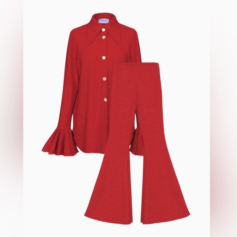 Sleeper Lurex Luxury Bell Sleeve Lounge Set